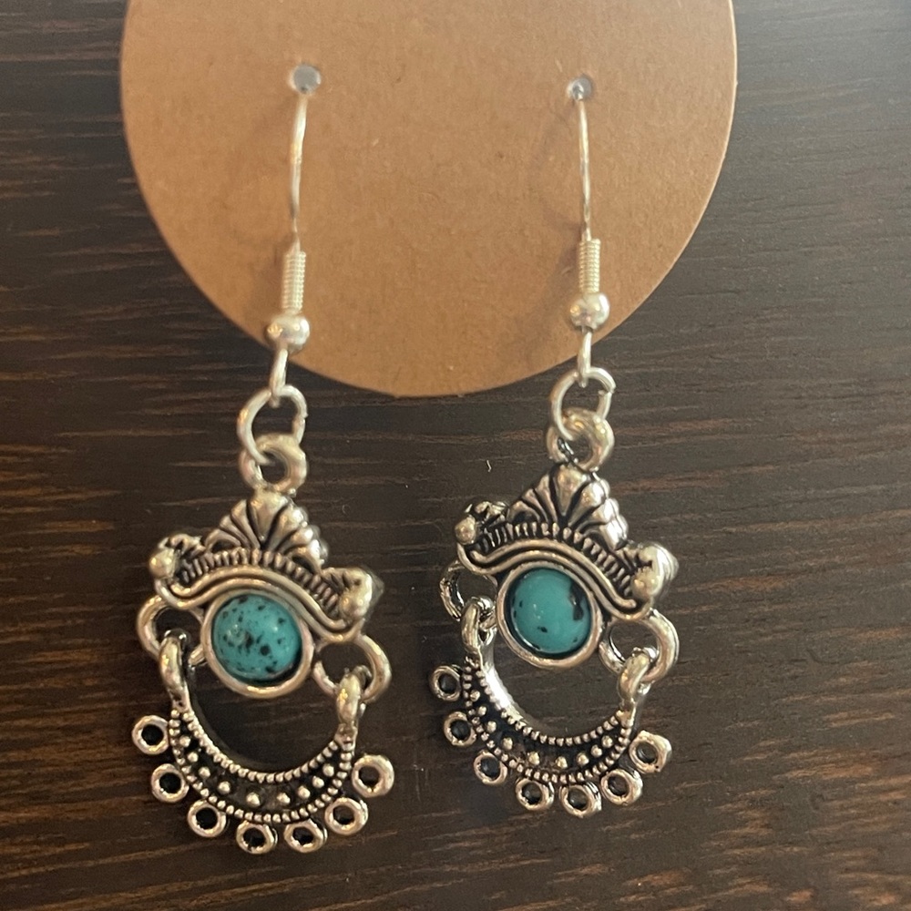 Silver Turquoise Earrings